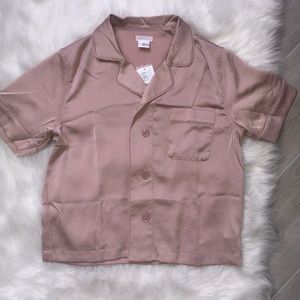 Urban Outfitters nude/pink button down top